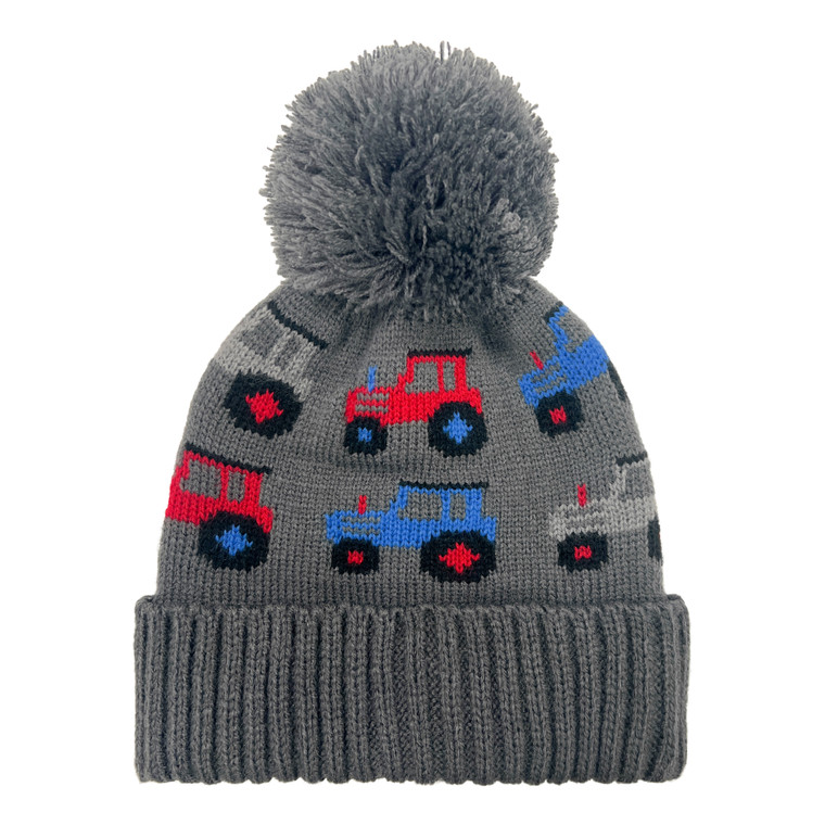 Toddler Boys Trucks Beanie.  Size 2-4.