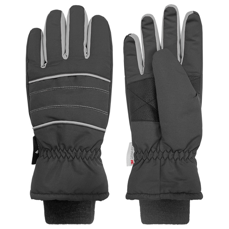 Women's Tusser Ski Glove with 3M Thinsulate insulation, wateproof, grip palm & knit cuff. Size: Med. Color: Black