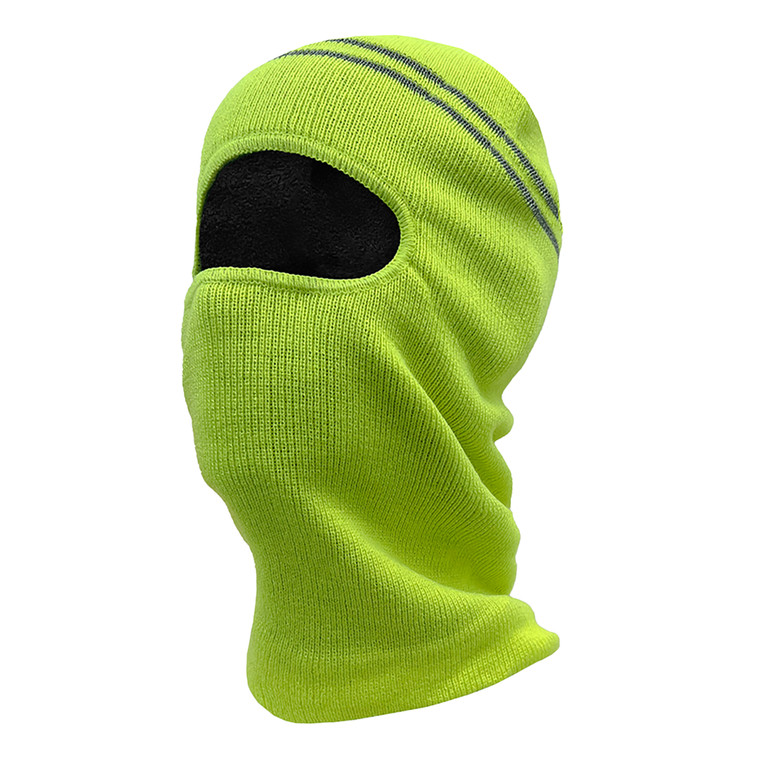 High Visibility Neon Face Mask with full microfleece lining and reflective stripes High Visibility Neon Face Mask with full microfleece lining and reflective stripes