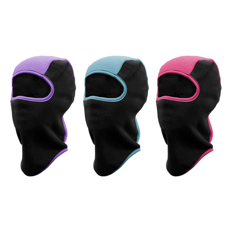 Girl's Microfleece Balaclava Face Mask. Size 4-6x. Assorted colors. Girl's Microfleece Balaclava Face Mask. Size 4-6x. Assorted colors.