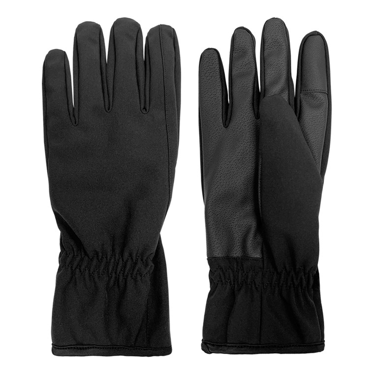 Men's Soft Shell Glove with touchscreen compatible finger & thumb. Med, Lg, & XL. Black Men's Soft Shell Glove with touchscreen compatible finger & thumb. Med, Lg, & XL. Black