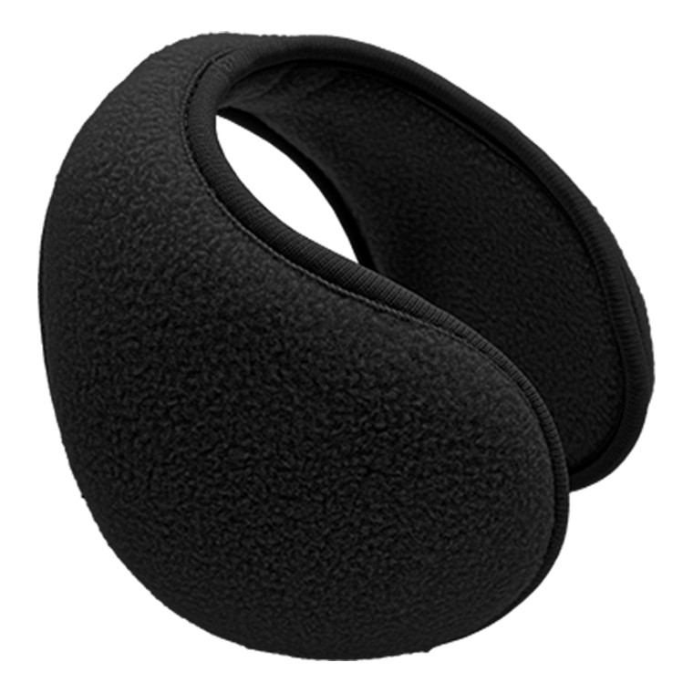 Black Microfleece Wrap Earmuffs, wraps around back of head instead of over head. Black Microfleece Wrap Earmuffs, wraps around back of head instead of over head.