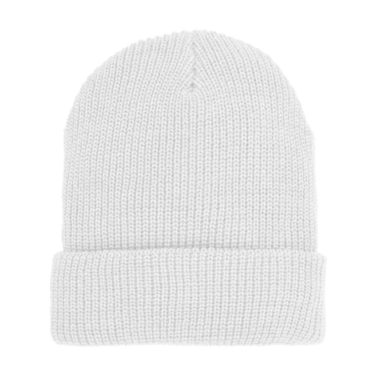 Men's white beanie cuff hat Men's white beanie cuff hat