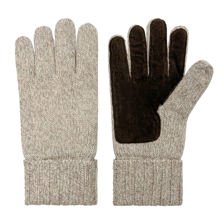 Raggwool Glove, 3M Thinsulate™ insulation, palm patch, turn down cuff. Sizes: S/M & L/XL.  Color: Oatmeal. Raggwool Glove, 3M Thinsulate™ insulation, palm patch, turn down cuff. Sizes: S/M & L/XL.  Color: Oatmeal.