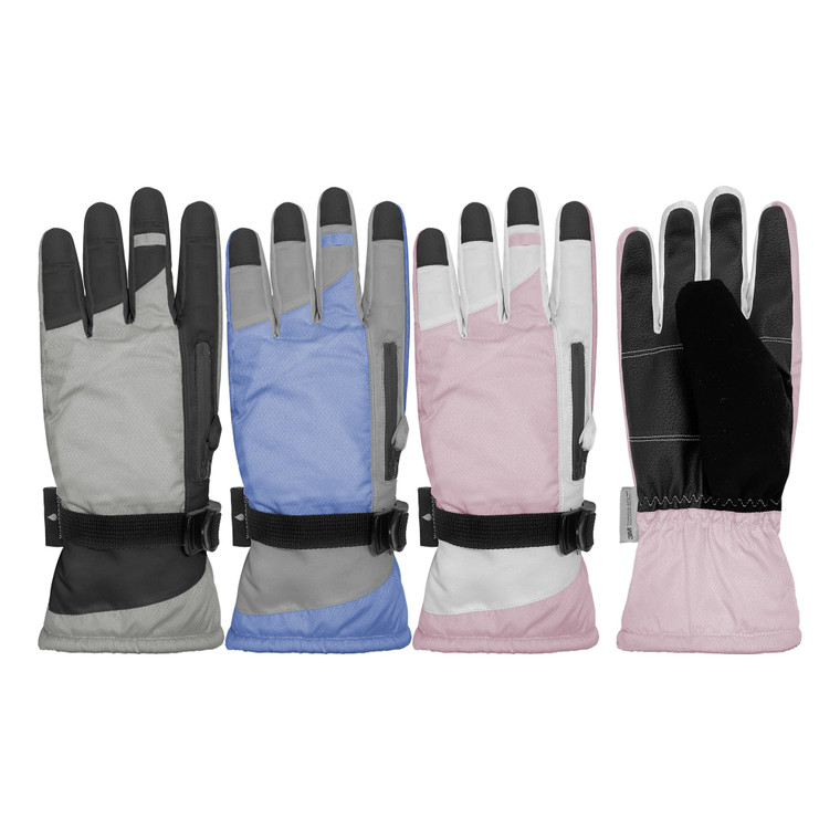 Women's Bec-Tech Snowboard Glove with 3M Thinsulate insulation, quick release wrist strap, pocket, & palm patch.  Sizes: Md & Lg. Assorted colors. Women's Bec-Tech Snowboard Glove with 3M Thinsulate insulation, quick release wrist strap, pocket, & palm patch.  Sizes: Md & Lg. Assorted colors.