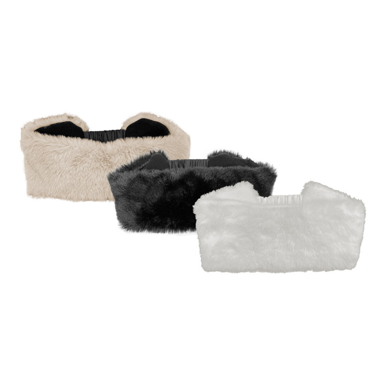 Women's Faux Fur Headband with microfleece lining. One Size Fits Most. Assorted colors.