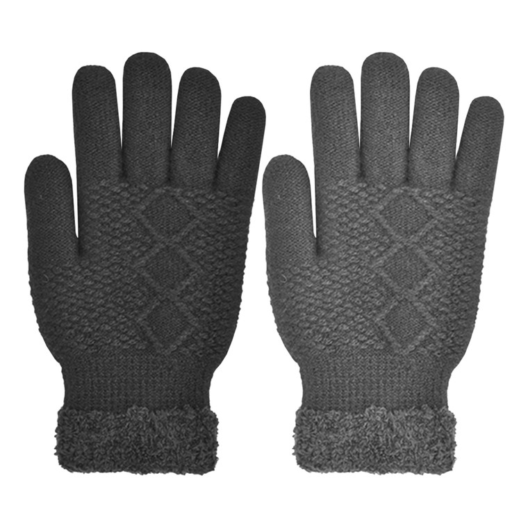 Women's knit glove with plush lining. One Size Fits Most. Assorted colors. Women's knit glove with plush lining. One Size Fits Most. Assorted colors.