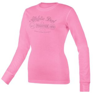 Women's Breast Cancer Awareness Pink Ribbon Thermal Shirt.