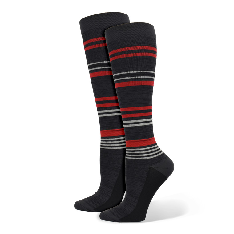 Mens Marled Stripe Premium Compression Sock - 92024