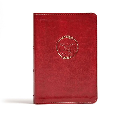CSB Military Bible (For Marines)-Burgundy LeatherTouch by Holman Bible
