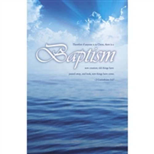 Pkg./100 Baptism 2 Corinthians 5:17 Bulletins. Save 50%.