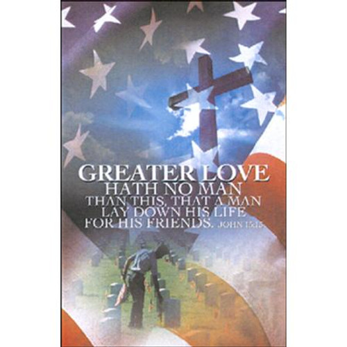 Memorial Day No Greater Love Bulletins (pkg.100).  Save 50%.