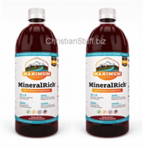 2 Bottles MineralRich by Maximum Living. Mineral Rich. 64 oz. total. FREE SHIPPING.
