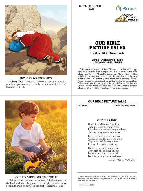Union Gospel Press Our Bible Picture Talks for Beginner & Primary