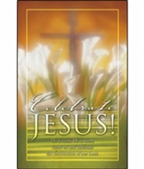 Pkg./100 Easter Bulletins-Celebrate Jesus!  Save 50%.