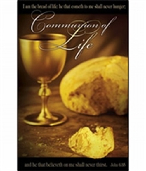 Pkg./100 Communion Bulletins-Communion of Life.  Save 50%.