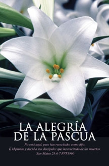 Pkg./100 Spanish Bulletins-La Alegria de la Pascua.  Save 50%.