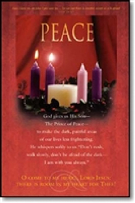 Pkg./100 Peace Advent Christmas Bulletins. Save 50%.