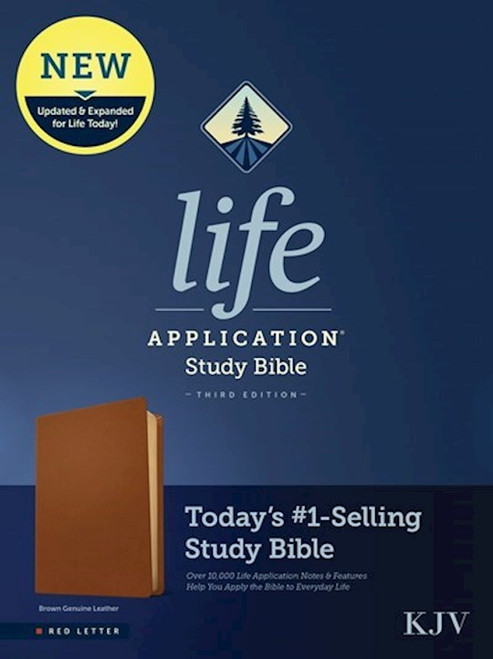 KJV Life Application Study Bible (Third Edition)-RL-Brown Genuine Leather by Tyndale House