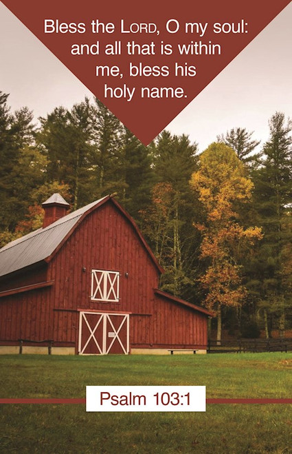 Bulletin-Bless the Lord Oh My Soul (Psalm 103:1) (Pack Of 100) by Broadman & Holman