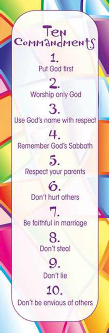 Bookmark-Kid's Ten Commandments (Pack Of 25) by Broadman & Holman