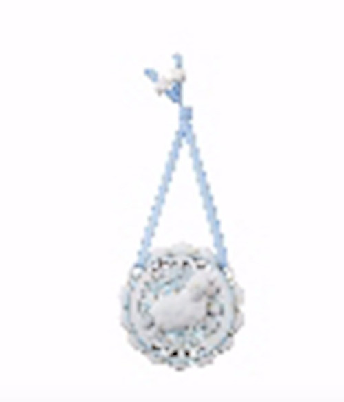 Crib Medal-Baptized In Christ-Blue (3.5" Dia) by CB Catholic