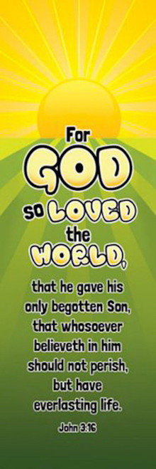 Bookmark-For God So Love The World (John 3:16) (Pack Of 25) by Warner Press