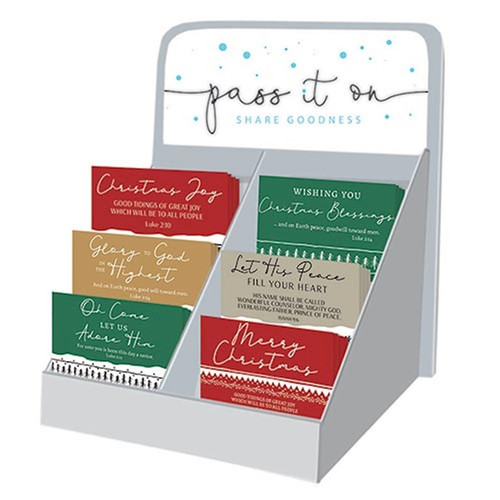 Pass It On Cards Christmas Display (7 x 7 x 5) 6 Asst (300 Pieces) (OS 2002) by Christmas