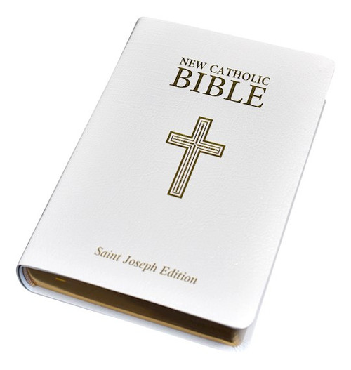 NCB St. Joseph New Catholic Bible Personal Size-White Bonded Leather (#608/13W) by Catholic Book Pub