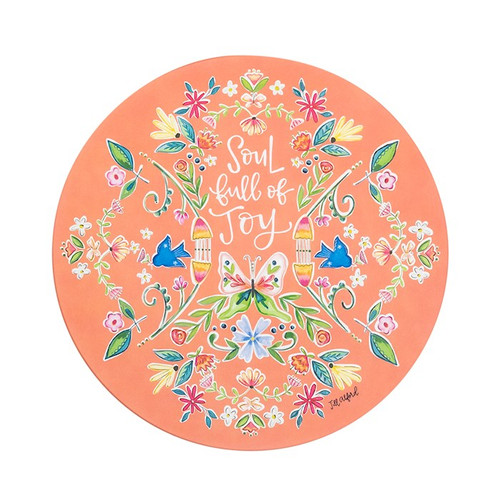 Trivet-Soul Full Of Joy-Silicone (7"D) by Shannon Road Gifts