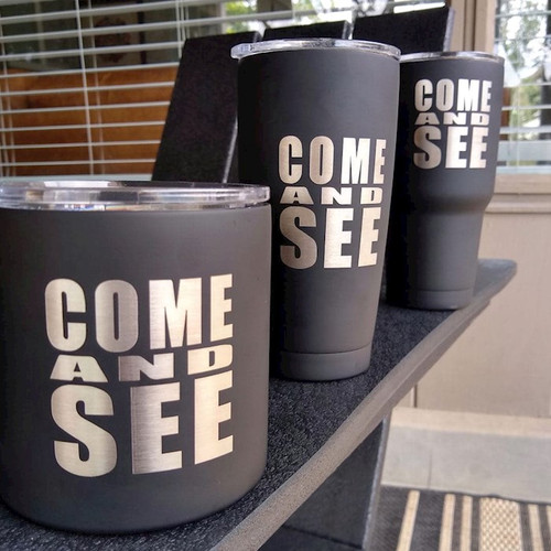 Mug-Come And See-The Chosen-Stainless Steel-Black-16 oz by The Chosen Llc