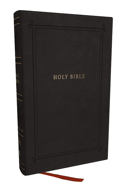 NKJV Personal Size Large Print Reference Holy Bible (Comfort Print)-Black Leathersoft Indexed by Nelson Bibles