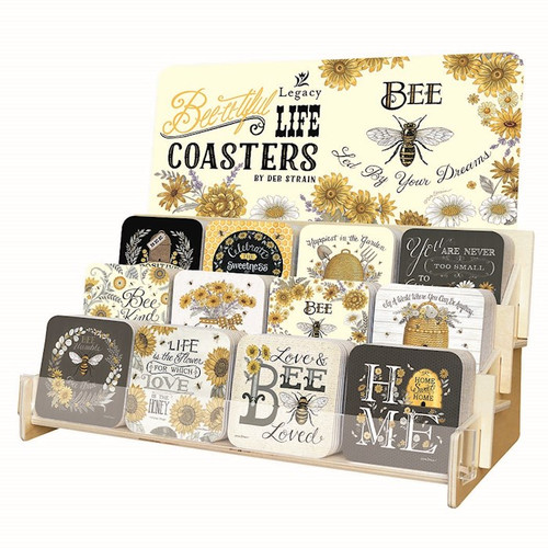Coaster Collection-Bee-U-Tiful (12 Coasters In 12 Designs) (Display ORD SPY#120359) by Deb Strain