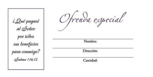 Span-Offering Envelope-Special Offering (Pack Of 100) (Ofrenda Especial ) by B&H Espa±ol