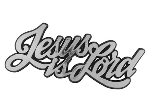 Auto Decal-3D Jesus Is Lord-Large (Silver) (Pack of 6) by Silver