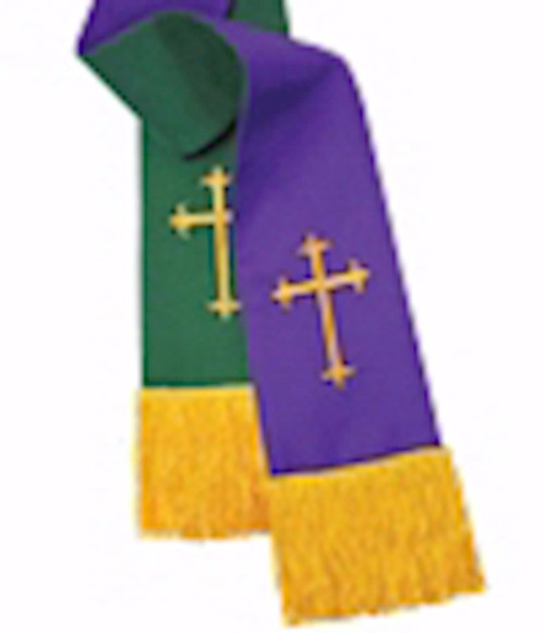Stole-Reversible-Clergy-Pavillion-Green/Purple/Cross by Murphy Robe