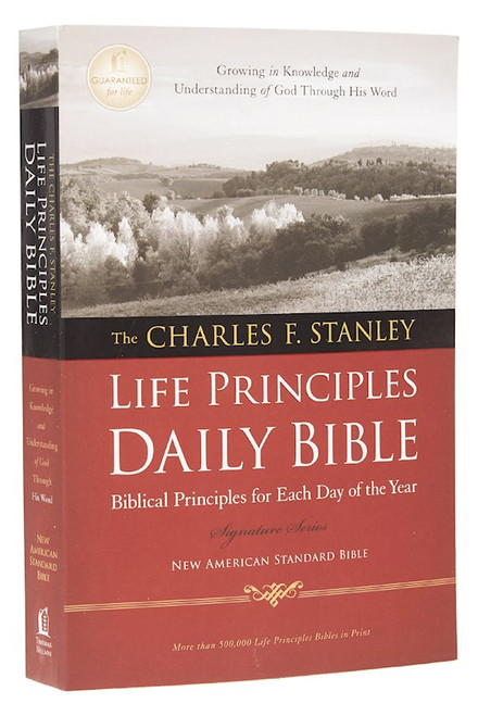 NASB 1995 Charles F. Stanley Life Principles Daily Bible-Softcover by Stanley Charles F