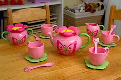 Toy-Bella Butterfly Tea Set (17 Pieces) (Ages 3+) by Melissa and Doug