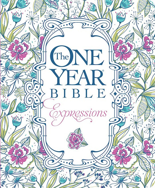 NLT The One Year Creative Expressions Bible-Deluxe Floral Softcover by Tyndale House