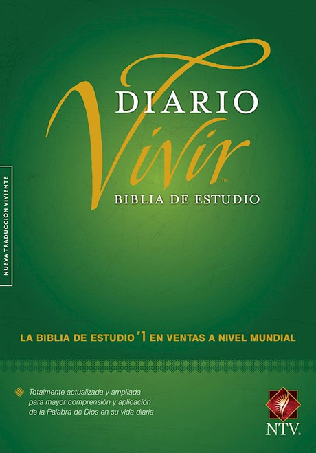 NTV Biblia de Estudio del Diario Vivir (NLT Life Application Study Bible)-Green Hardcover Indexed by Tyndale Espanol