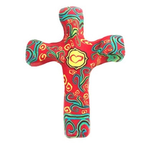 Cross-Pocket-Comforting Clay-Provence (3" H) by First & Main