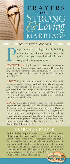 Prayers For A Strong And Loving Marriage (Pack Of 50) by Woods Riette