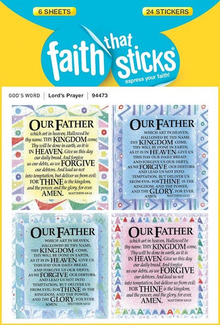 Sticker-Lords Prayer-KJV (6 Sheets) (Faith That Sticks) by Faith That Sticks