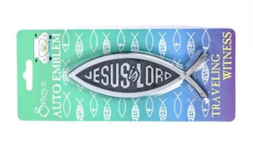 Auto Decal-3D Jesus Is Lord- Small (Silver)(Pack Of 6) by Silver