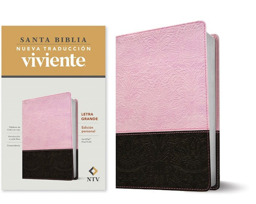 NTV Edicion Personal/Letra Grande (NLT Personal Size Large Print)-Brown/Pink TuTone by Tyndale Espanol