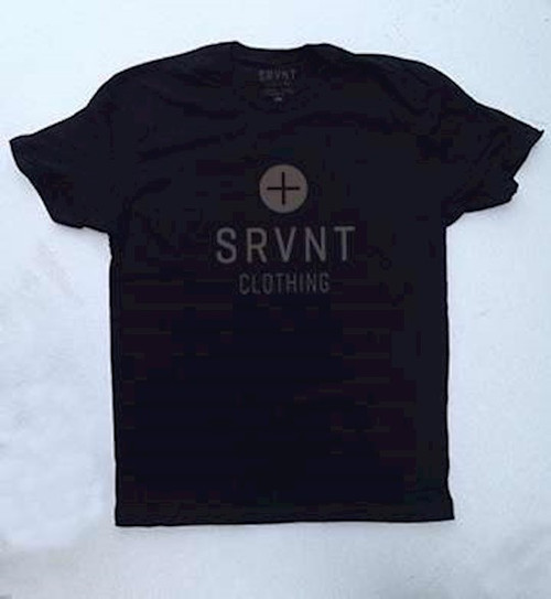 Tee Shirt-Srvnt Plus Mens Premium Fitted Tee-Medium-Black W/Grey by Srvnt Clothing