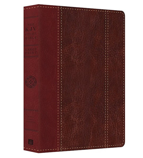 KJV Study Bible/Large Print-Red/Brown DiCarta by Barbour Staff