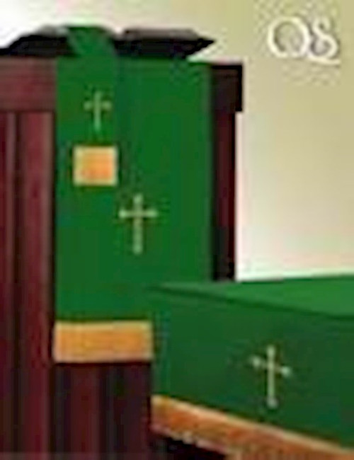 Communion-Table Runner-Viva-Reversible-Hunter/Purple w/Latin Cross by Murphy Robe