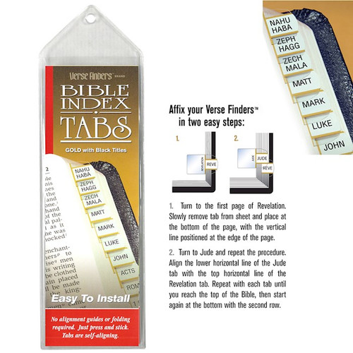 Bible Tab-Verse Finders-Horizontal-Thin Pack-Gold by G T Luscombe