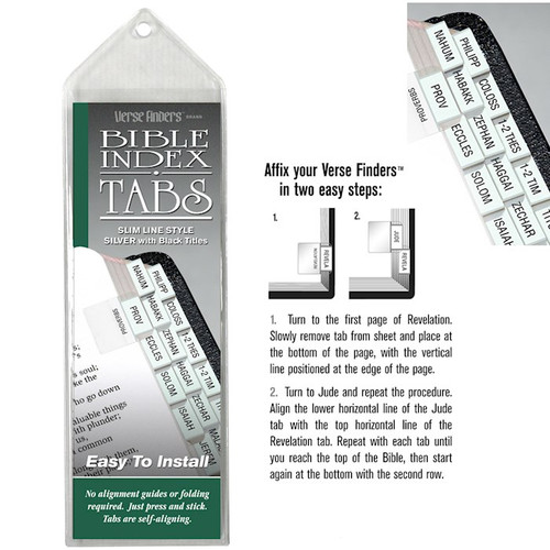 Bible Tab-Verse Finders-Slim Line-Silver by G T Luscombe
